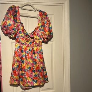 For Love And Lemons Multicolor Floral Dress
